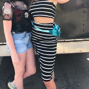Two-Piece Tube top and Midi skirt set
